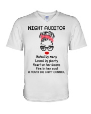 Night Auditor V-Neck T-Shirt tile