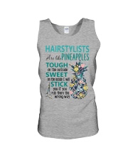 Hairstylists are like pineapples Unisex Tank tile