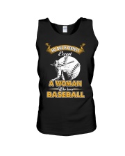 Woman who loves baseball Unisex Tank tile