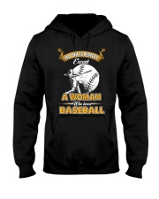 Woman who loves baseball Hooded Sweatshirt tile