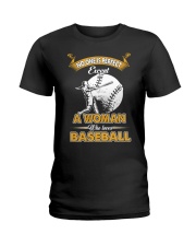 Woman who loves baseball Ladies T-Shirt front