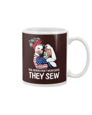 Real Heroes don't wear capes They sew Mug tile