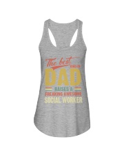 The best kind of dad raises a Social Worker Ladies Flowy Tank tile