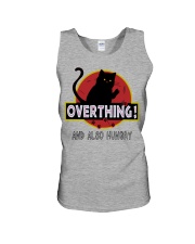 Cat overthinking Unisex Tank tile