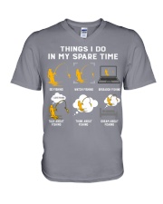 Fishing V-Neck T-Shirt tile