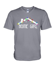 Home girl V-Neck T-Shirt tile
