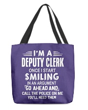 Deputy Clerk All-Over Tote tile