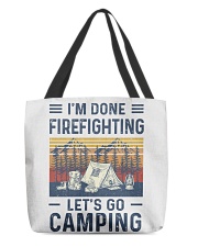 Firefighting Camping All-Over Tote tile