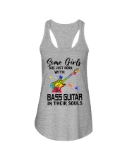 Bass guitar girl Ladies Flowy Tank tile