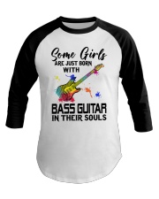 Bass guitar girl Baseball Tee tile