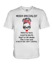 Media Specialist V-Neck T-Shirt tile