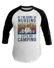 Nursing Camping Baseball Tee tile