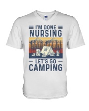 Nursing Camping V-Neck T-Shirt tile