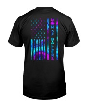 SOFTBALL MOM - AMERICAN FLAG Classic T-Shirt back