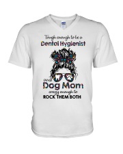 dental hygienist V-Neck T-Shirt tile