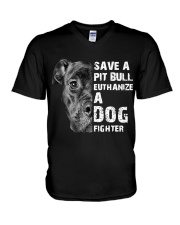 Save A Pit Bull - Style 1 V-Neck T-Shirt thumbnail