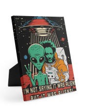 I'm not saying it was aliens canvas prints Easel-Back Gallery Wrapped Canvas tile