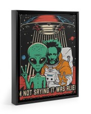 I'm not saying it was aliens canvas prints Floating Framed Canvas Prints Black tile