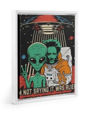I'm not saying it was aliens canvas prints Floating Framed Canvas Prints White tile