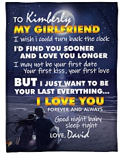 CUSTOM NAME - Special Gift To Your Girlfriend Large Fleece Blanket - 60" x 80" front