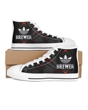 TCH11AF01 BREWER Men's High Top White Shoes inside-right-outside-right