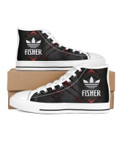 TCH11AF01 FISHER Men's High Top White Shoes inside-right-outside-right