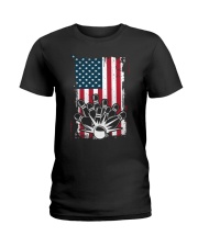 Bowling T-Shirts American Flag Special Gift Ladies T-Shirt thumbnail