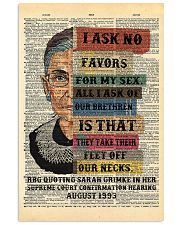 RBG I Ask No Favors For My Sex 11x17 Poster front