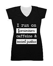 I Run On Feminism Caffeine And Social Justice All-Over Dress tile