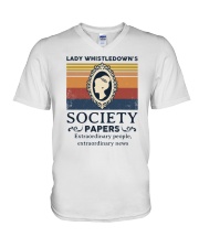 Lady Whistledown V-Neck T-Shirt tile