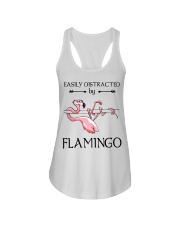 Easily Distracted By Flamingo Ladies Flowy Tank tile