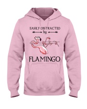 Easily Distracted By Flamingo Hooded Sweatshirt front