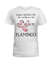 Easily Distracted By Flamingo Ladies T-Shirt tile