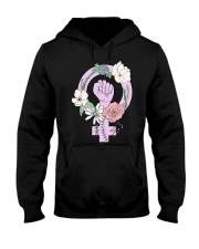 Flowery Feminist Hooded Sweatshirt tile