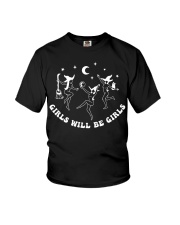 Girls Will Be Girls - Feminist Witch Youth T-Shirt tile