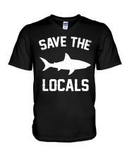 Shark - Save The Locals V-Neck T-Shirt tile