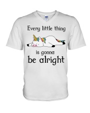 Unicorn - Every Little Thing Is Gonna Be Alright V-Neck T-Shirt tile