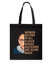 RBG Women Belong In All Places Tote Bag tile