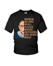 RBG Women Belong In All Places Youth T-Shirt tile