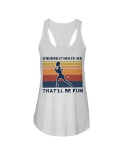Underestimate Me That'll Be Fun - Tennis Retro Ladies Flowy Tank tile