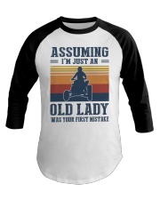 Assuming I'm Just An Old Lady - Quad Motocross Baseball Tee tile