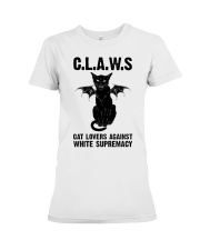 CLAWS - Cat Lovers Against White Supremacy Premium Fit Ladies Tee tile
