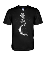 Rose Moon V-Neck T-Shirt tile