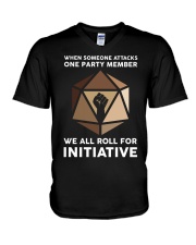 When Someone Attacks One Party Member V-Neck T-Shirt tile