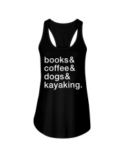 Books Coffee Dogs Kayaking Ladies Flowy Tank tile