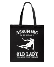 Assuming I'm Just An Old Lady - Skiing Tote Bag thumbnail