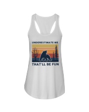 Underestimate Me That'll Be Fun - Bear Retro Ladies Flowy Tank tile