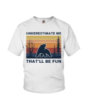 Underestimate Me That'll Be Fun - Bear Retro Youth T-Shirt tile