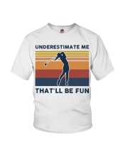 Underestimate Me That'll Be Fun - Golf Retro Youth T-Shirt tile