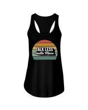 Talk Less Smile More Ladies Flowy Tank tile